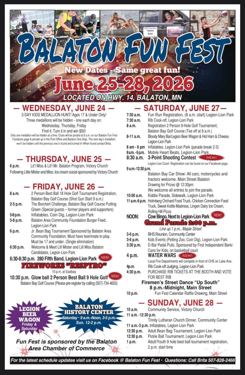 2026 Balaton Fun Fest Schedule