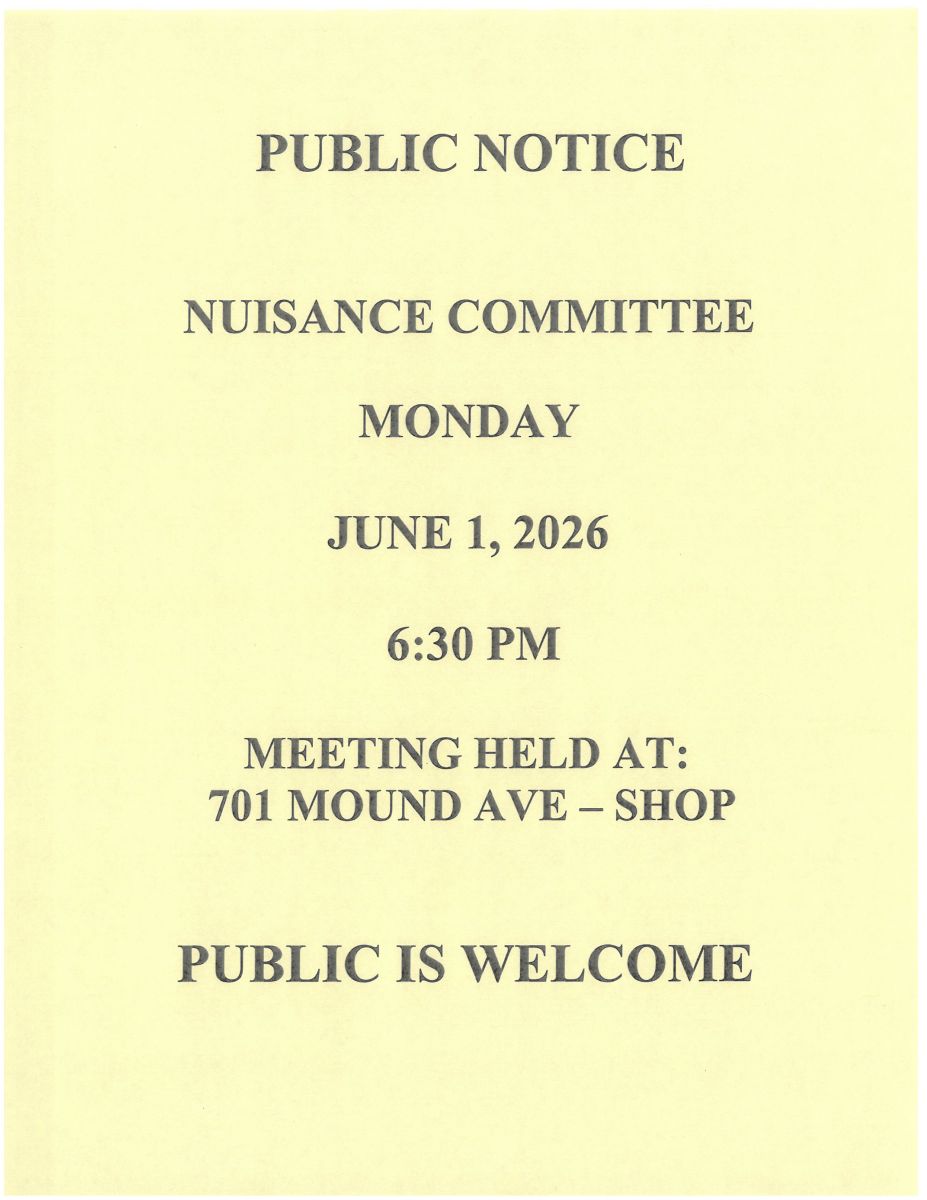 Nuisance Committee 6.1.2026
