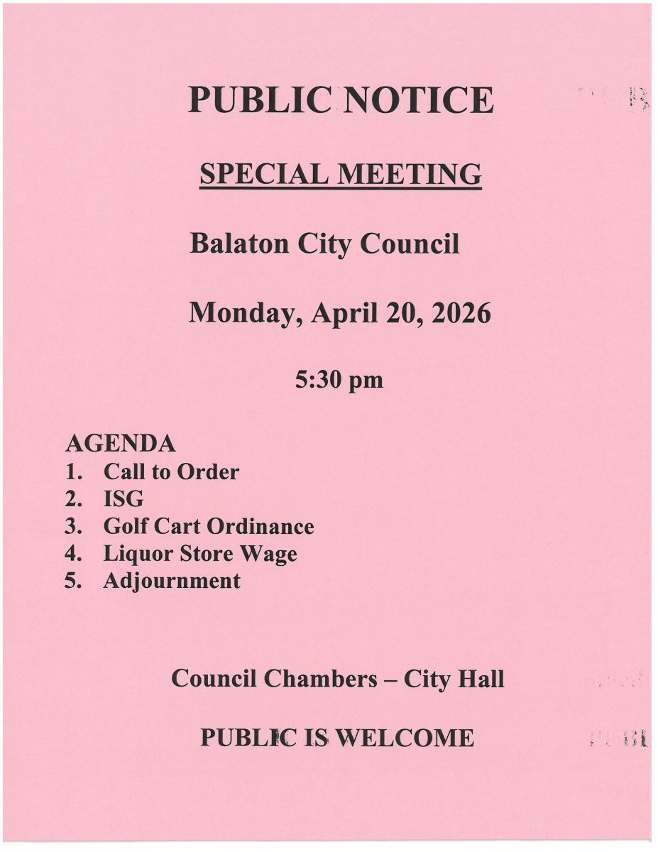 Special Meeting 4.20.2026