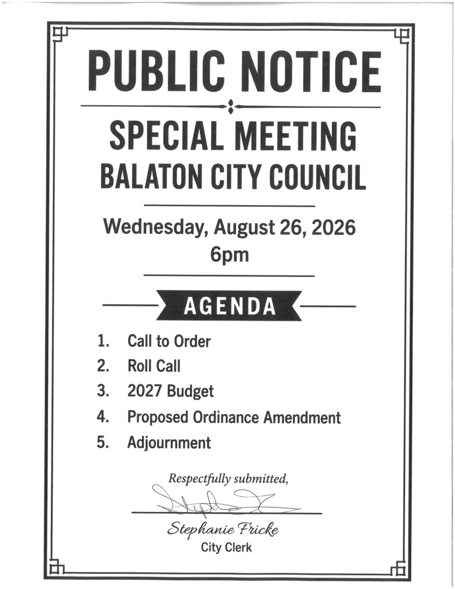 Special Meeting 8.26.2026