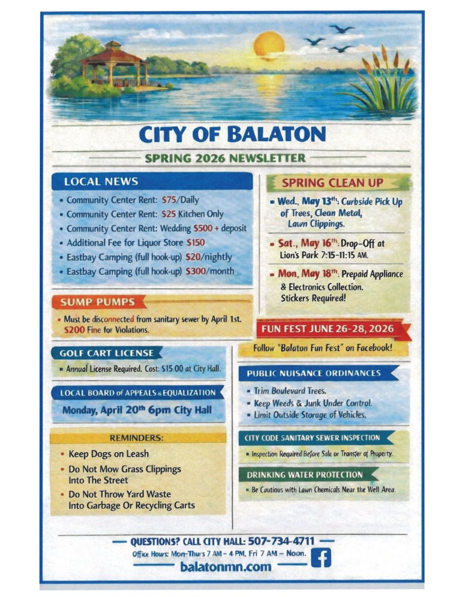 Spring Newsletter Cover page